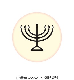 Menorah icon. Vector illustration.