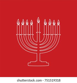 Menorah icon, vector illustration design. Christmas collection.