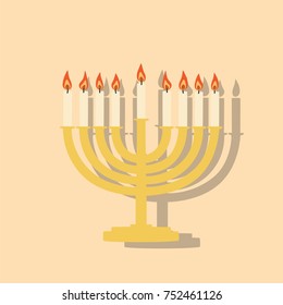 Menorah icon, vector illustration design. Christmas collection.
