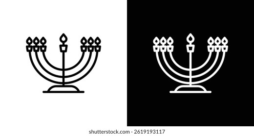 Menorah icon. vector illustration, pictogram isolated. editable