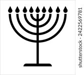 menorah icon vector illustration symbol