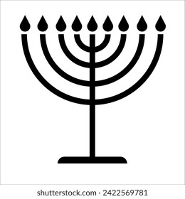 menorah icon vector illustration symbol