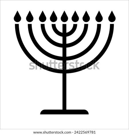 menorah icon vector illustration symbol