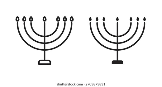 Menorah icon for web design, mobile apps