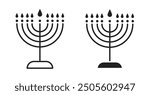 Menorah iconset on white background. Eps 10 stock vector