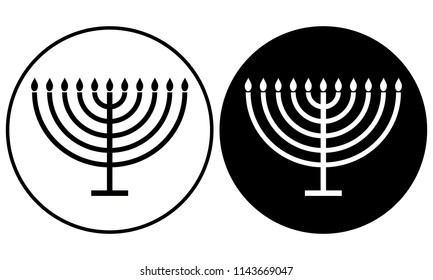 Menorah religion icon