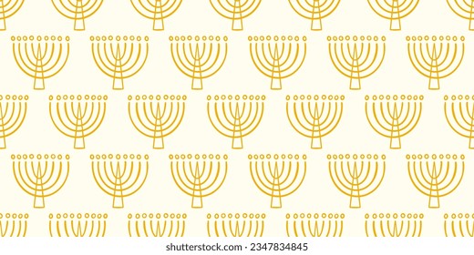 Menorah Seamless Pattern Hanukkah Background Illustration Wallpapers Design