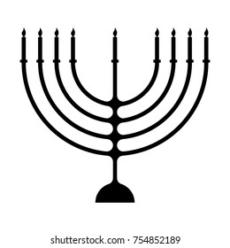 Menorah Silhouette. hanukkah.