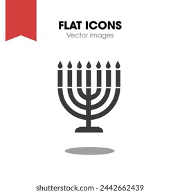 Menorah. Menorah Silhouette. Vector illustration.