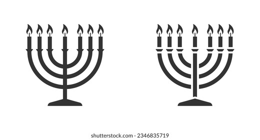 Menorah simple icon. Vector illustration.