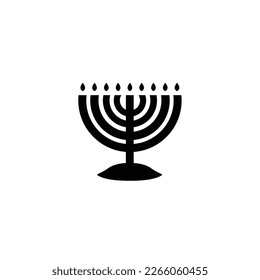 Menorah symbol sign candle vector