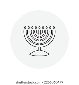 Menorah symbol sign candle vector