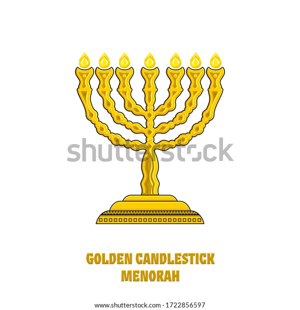 Menorah Tabernacle Temple Solomon Menorah Ritual Stock Vector (Royalty ...