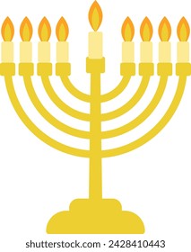 Menorah Traditional Jewish Candle Judaism National icon.