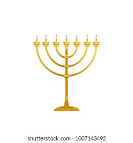 Menorah vector. Happy Hanukkah