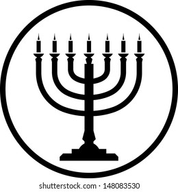 Menorah vector icon 