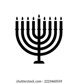 Menorah vector icon. Hanukkah Day vector illustration