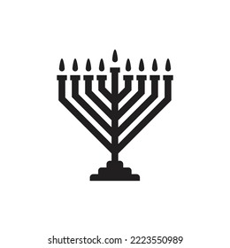 Menorah vector icon. Hanukkah Day vector illustration