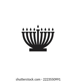 Menorah vector icon. Hanukkah Day vector illustration