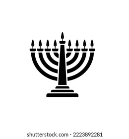 Menorah vector icon. Hanukkah Day vector illustration