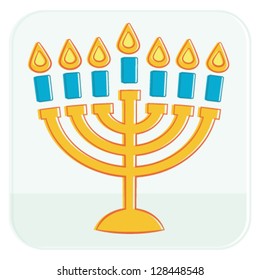 Menorah. Vector illustration.