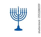 Menorah Vector Image, Menorah Hanukkah Symbol Image, Jewish Candle Menorah Icon Vector Image.