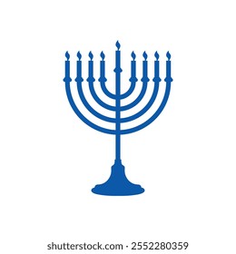 Imagem Vetorial Menorá, Imagem de Símbolo Menorá Hanukkah, Imagem Vetorial de Ícone de Vela Judaica Menorah.