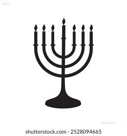 Menorah Vector Image, Menorah Icon, Decorative Menorah Vector.