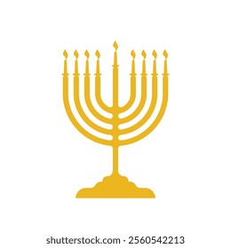 Menorah Vector Image, Jewish Candlelight Vector Image, Hanukah Candle Icon Symbol Vector.