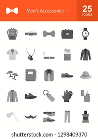 Men's Accessories Flat Icons