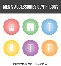 Men's Accessories Vector Icon Set