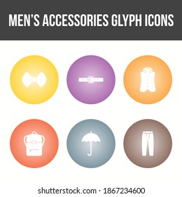 Men's Accessories Vector Icon Set