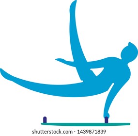Mens Artistic Gymnastics Icon Logo Colored V2