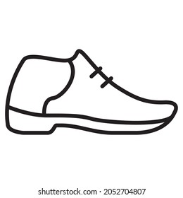 Men's autumn street shoes icon.Outline vector illustration.Isolated on white background.