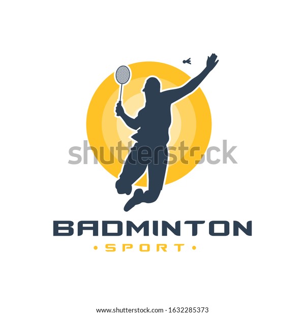 Men's badminton sports logo
design