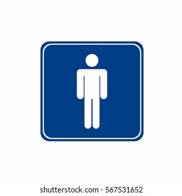 Men's Bathroom Sign Vector Design Isolated On White Background 