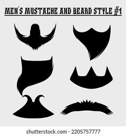 Men's beard and mustache styles that are suitable for use