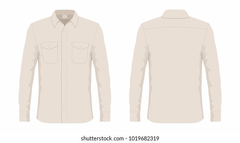 1,170 Beige Shirt Front And Back Images, Stock Photos & Vectors ...