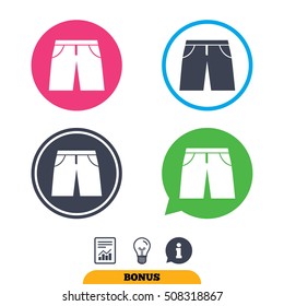 Men's Bermuda Shorts Sign Icon. Clothing Symbol.