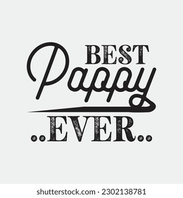 Mens Best Pappy Ever T-shirt Vintage Retro Father's Day Gift