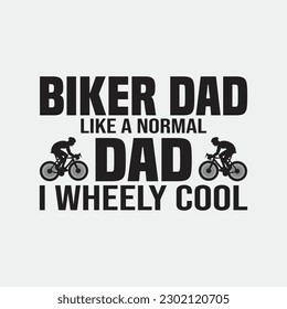 Mens Biker Dad Shirt Cool Cyclist Funny Biking Father's Day Gift