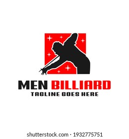 Men's billiards sport modern logo design