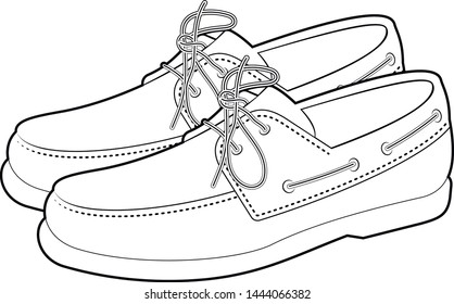 Men's black shoes- vector illustration.