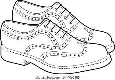 Mens Black Shoes Vector Illustration Stock Vector (Royalty Free ...