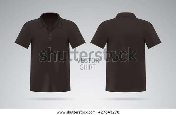 Download Mens Black Vector Polo Shirt Template Stock Vector (Royalty Free) 427643278