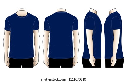 navy blue polo shirt side