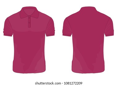 Blank Short Sleeve Collared Shirt Mockup Stock Illustration 1852872364