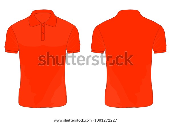 Mens Blank Red Polo Shirt Front Stock Vector (Royalty Free) 1081272227 ...