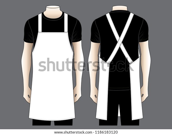 Mens Blank White Apron Template Vectorfront Stock Vector (Royalty Free ...