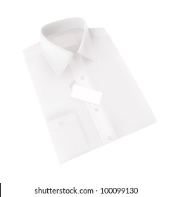 Men's blank white folded shirt.